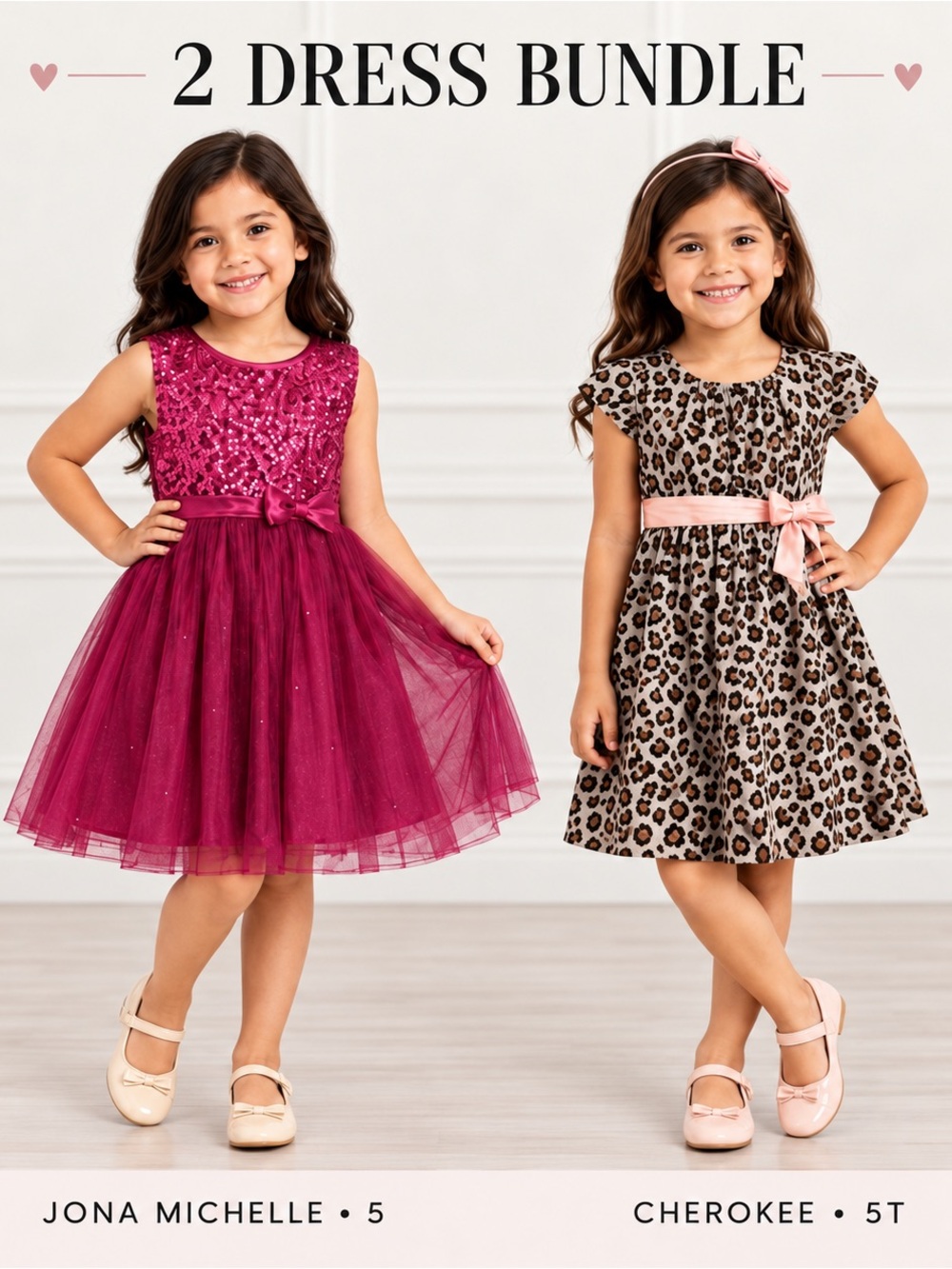 Girls’ 2 Dress Bundle Size 5 Jona Michelle & Cherokee party fashion style